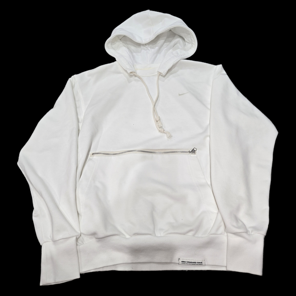 Nike White Hoodie with Front Pocket